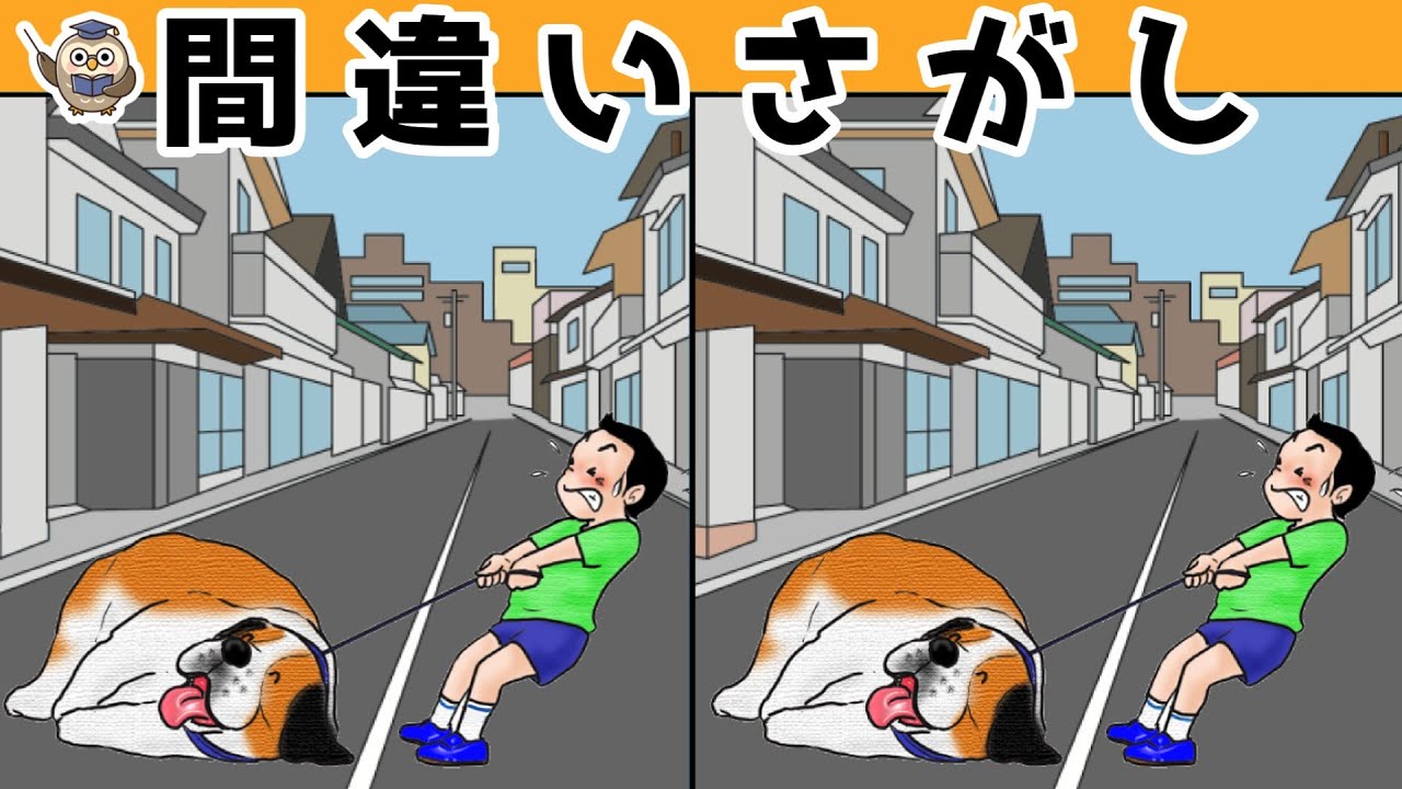 【間違い探し】集中力向上・老化防止を簡単気軽に！まちがい探しで脳の活性化！【イラスト編】