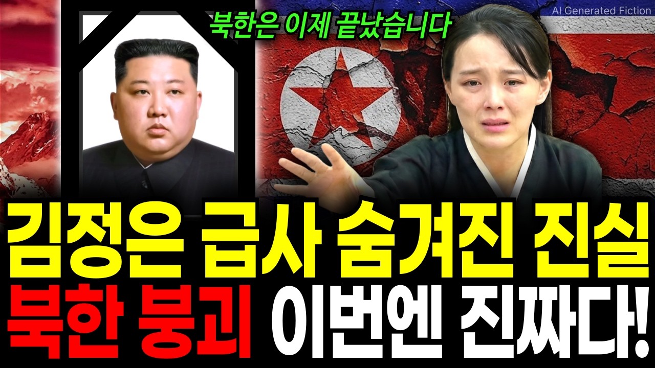 북한 김정은 사망 난리난 상황! 북한 2인자 김여정 남편 탈북, 곧 한반도 최대 위기 발생한다.ㅣ탈북감동사연ㅣAI 드라마