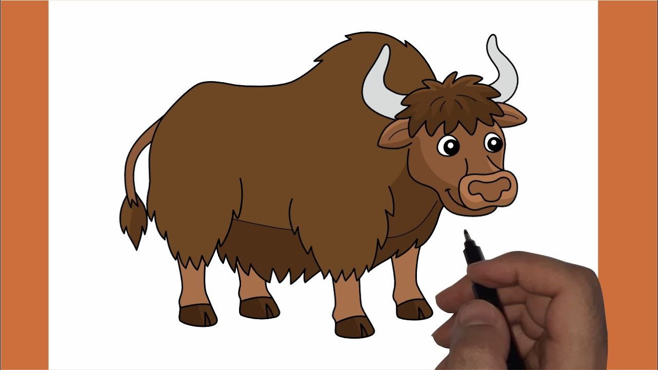 How to Draw a Yak Step by Step | Animal Drawing Tutorial