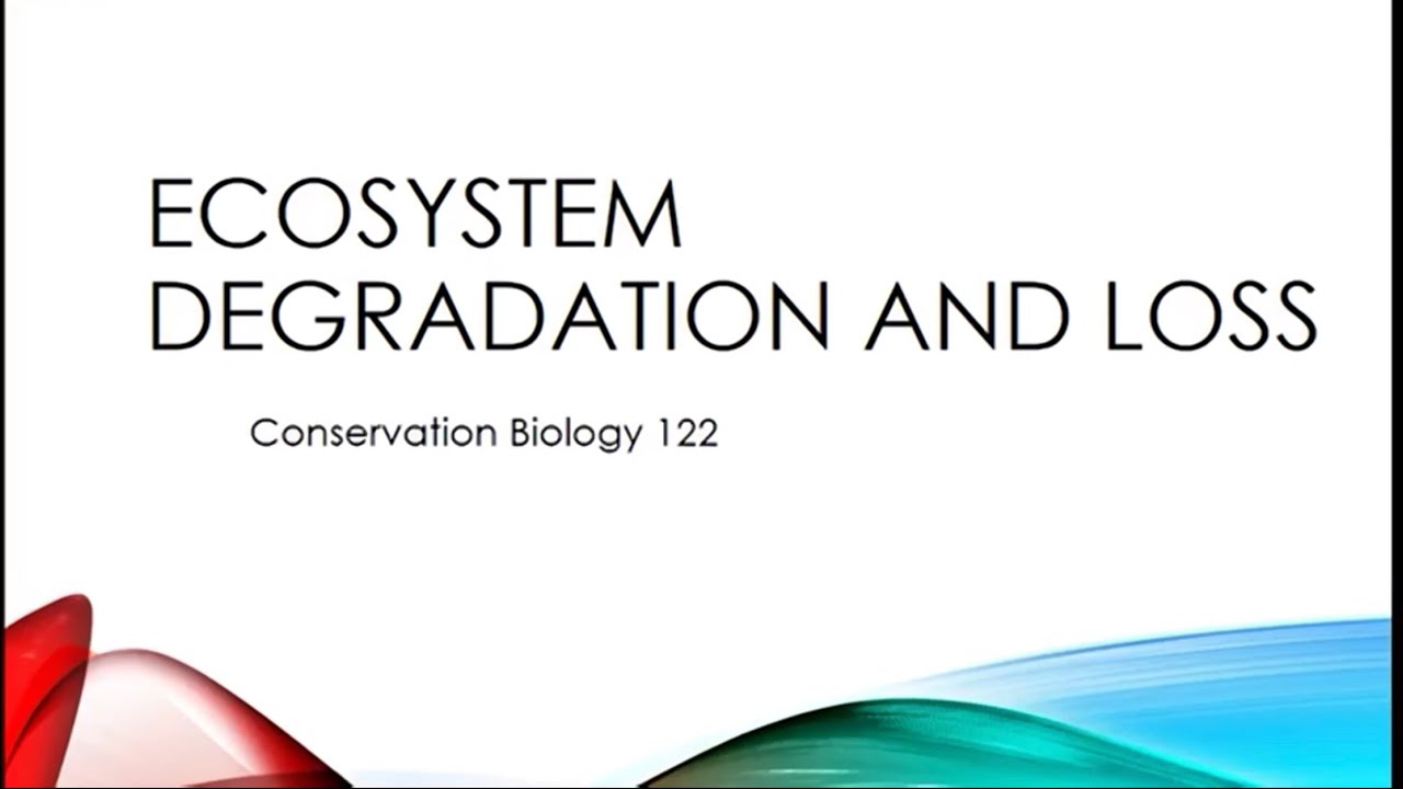 Bio 122 Conservation  Biology Chapter 8 (Part 1): Ecosystem Degradation and Loss