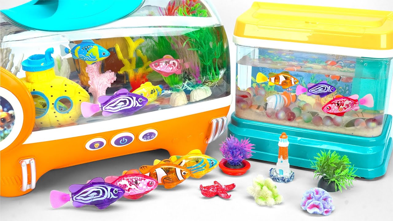 Ultimate Toys Collection, Satisfying Unboxing Light Robo Fishing Aquarium Playset ASMR