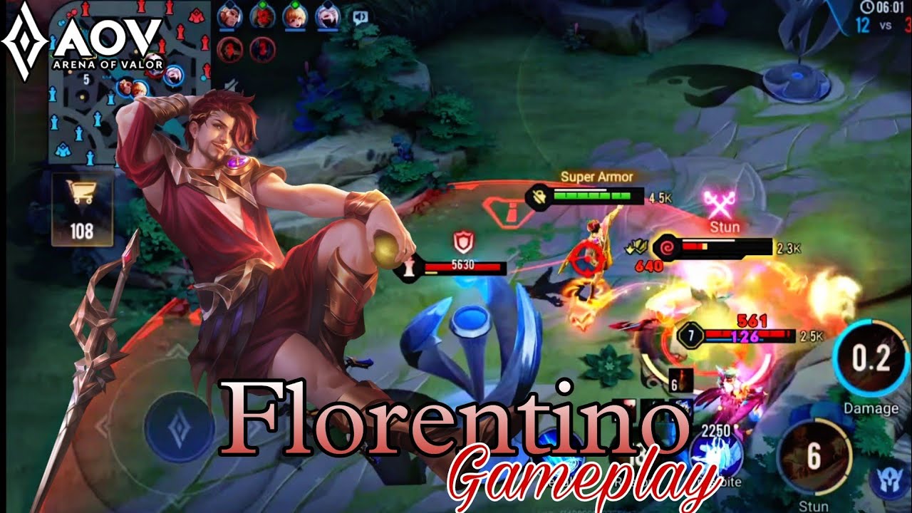 Florentino Gameplay | Beginner Tips | Arena Of Valor | Li&ecirc;n Qu&acirc;n | Rov | Cot