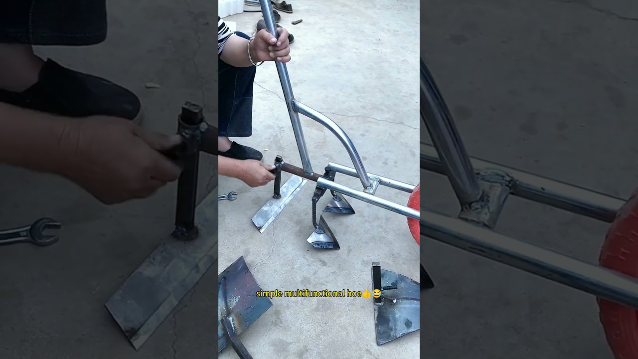 Smart farmer self-makes simple multifunctional hoe tools with simple materials👍👍#tools #agriculture