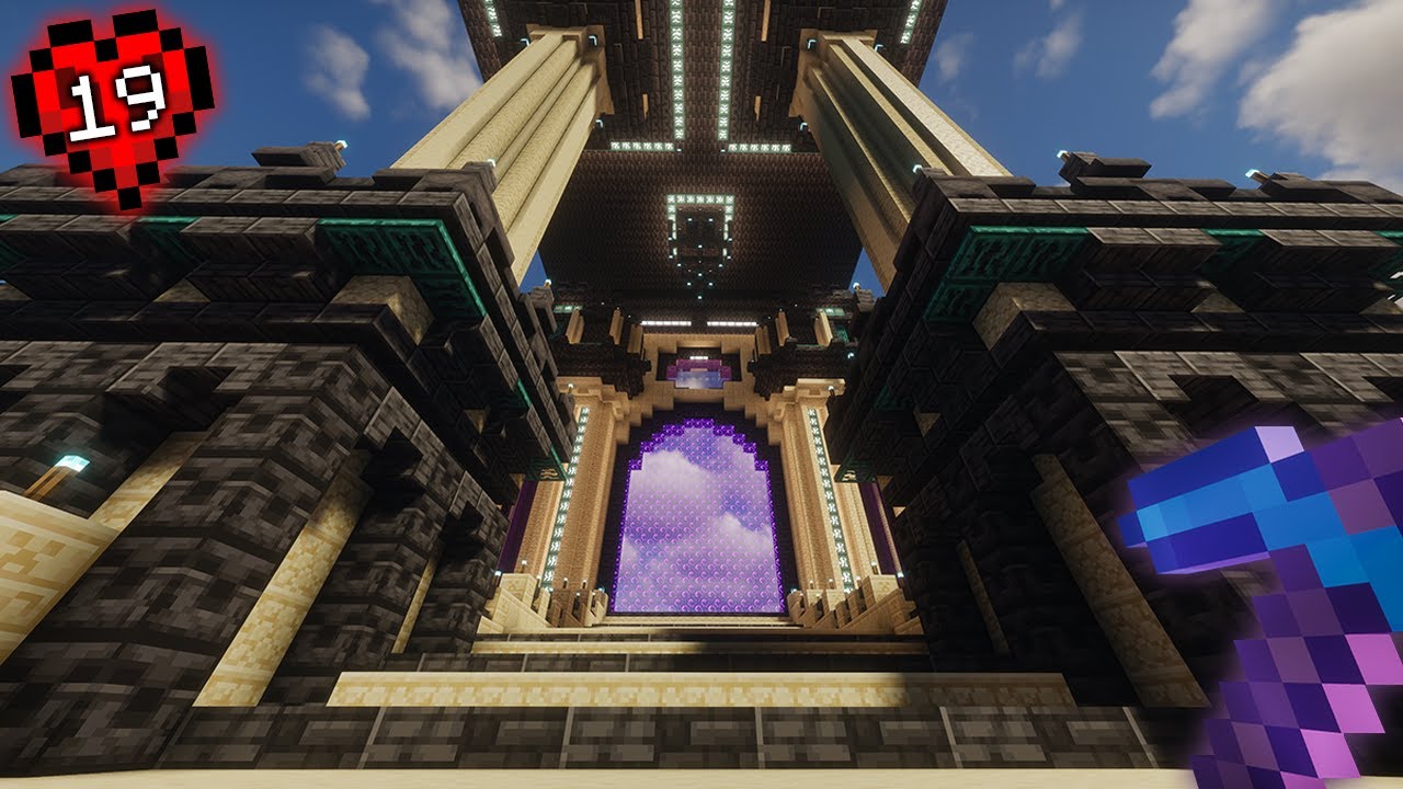 I Transformed The Nether Portal Into A PALACE In Hardcore Minecraft!
