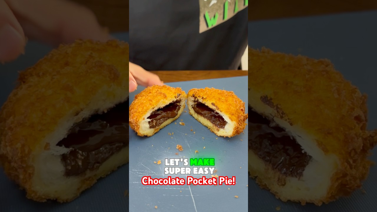 Let&rsquo;s make CHOCOLATE POCKET PIE! Super Crispy and Easy! #shorts #chocolatepie