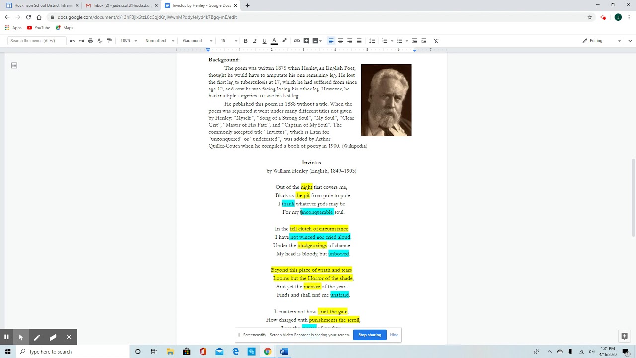 Analysis of the poem 