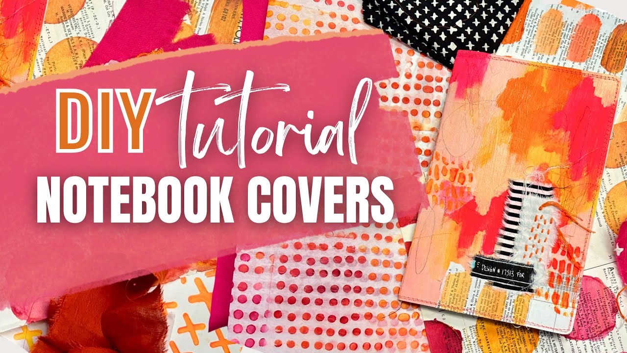 DIY Journal: Customize Your Notebook Cover | Using Paint, Collage, & Stitching | Easy Handmade Gift