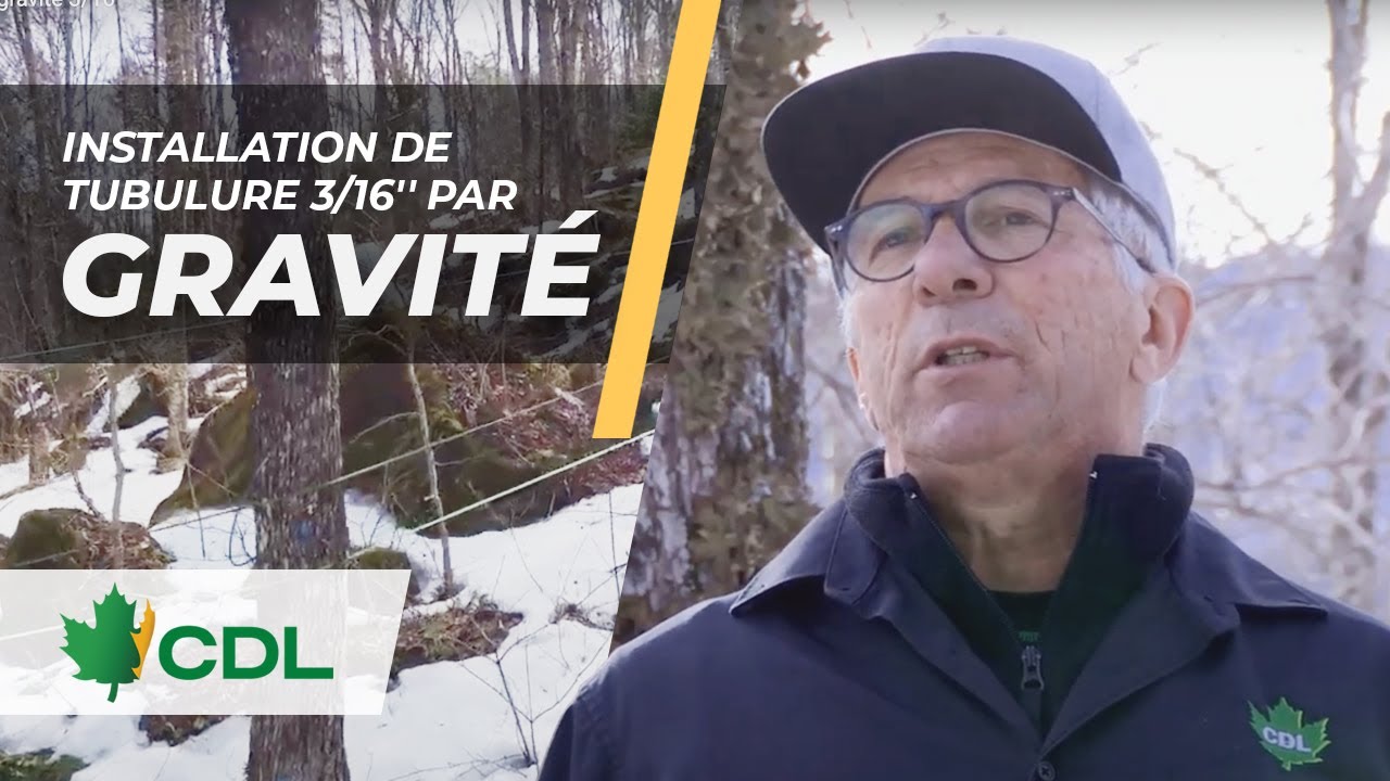 Installation de tubulure par gravité 3/16''