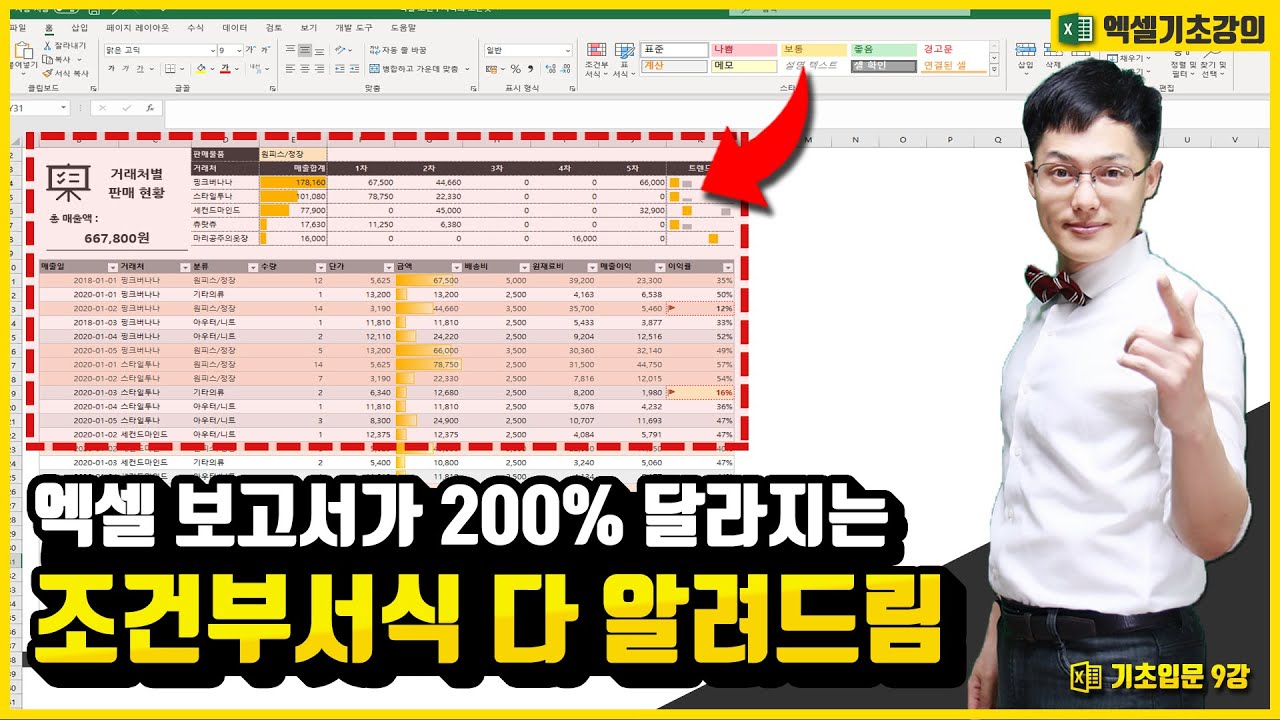 엑셀 조건부서식 기초부터 응용까지 총정리 강의 | 직장인 필수 스킬 | 엑셀기초입문 9강