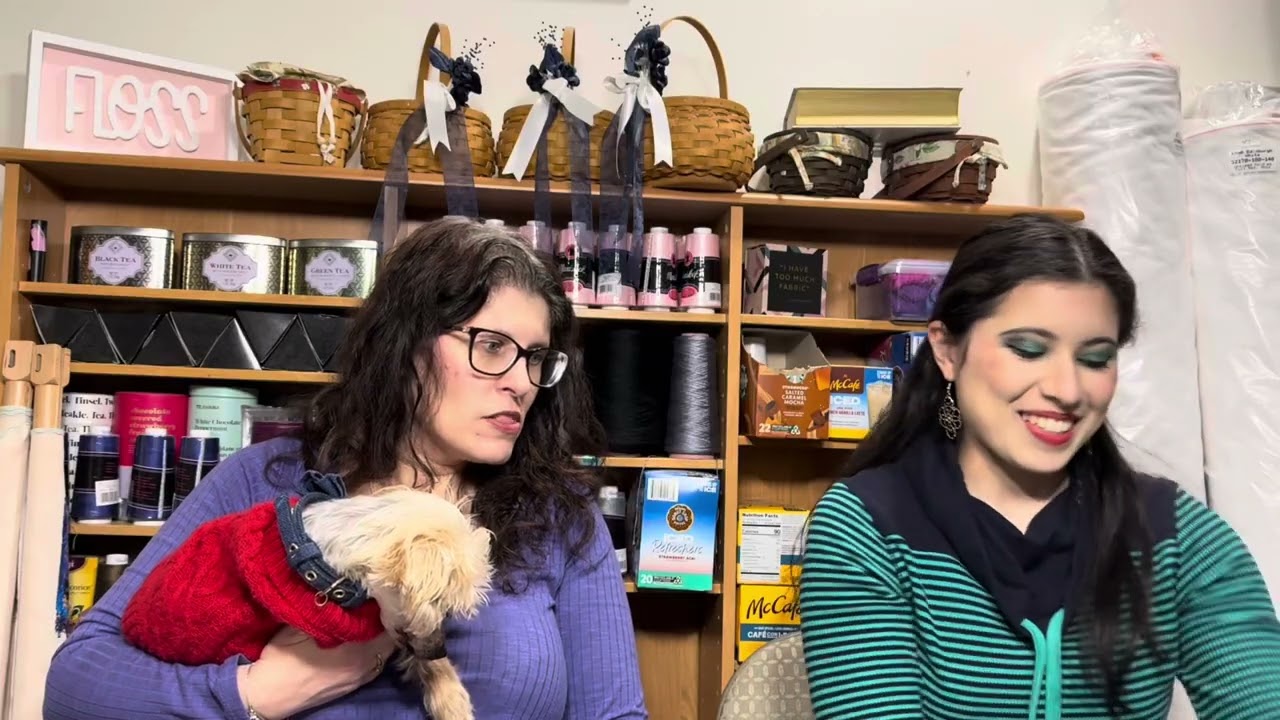 Flosstube #124 WIPS, puppies and haul