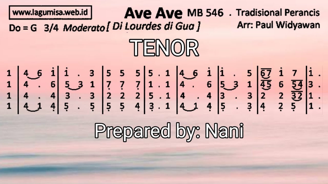 Ave-Ave (MB 543 - Piano) TENOR