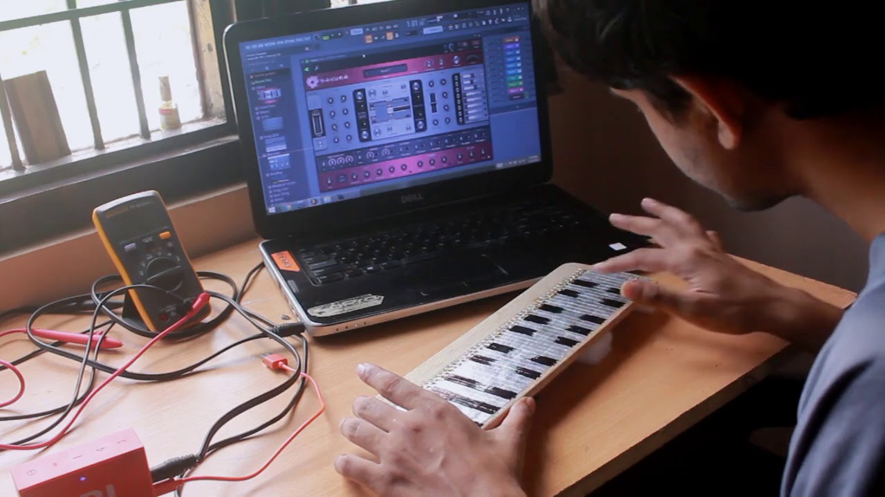 Arduino Based continuous Touch MIDI Controller / keyboard demostration