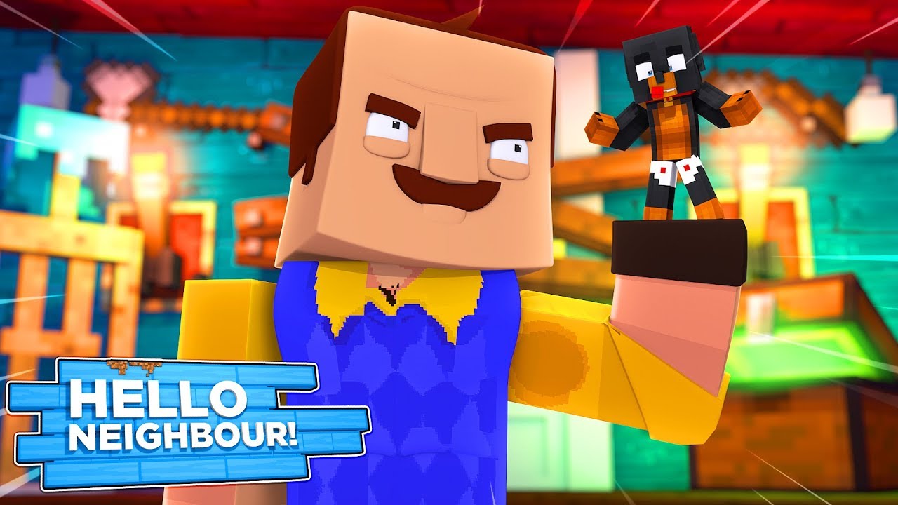 Minecraft Hello Neighbor - SHRINK RAY - THE NEIGHBOR SHRINK BABY MAX AND BABY DUCK