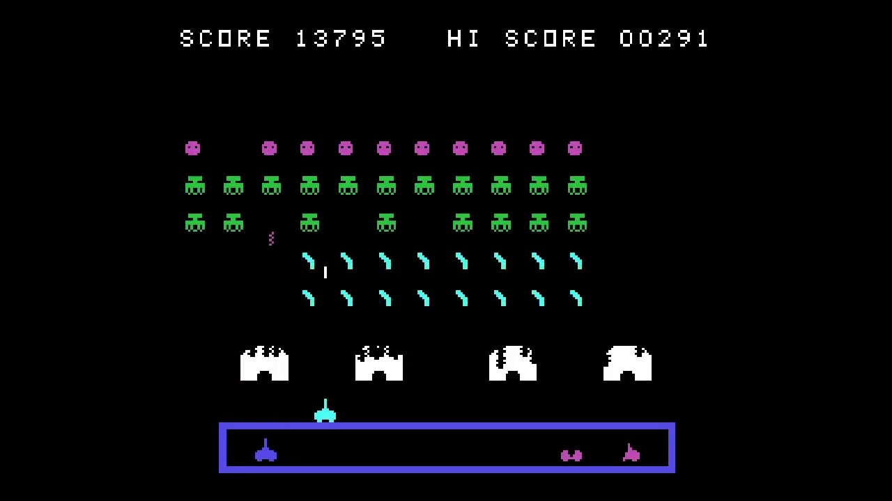 TI Invaders (1981) - TI-99/4a - beyond level 18 (Eyes)