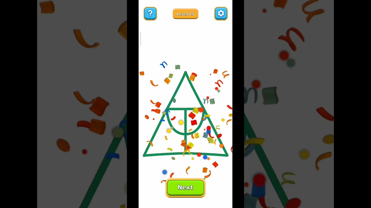 One line : drawing puzzle game level 21, 22, 23, 24 and 25