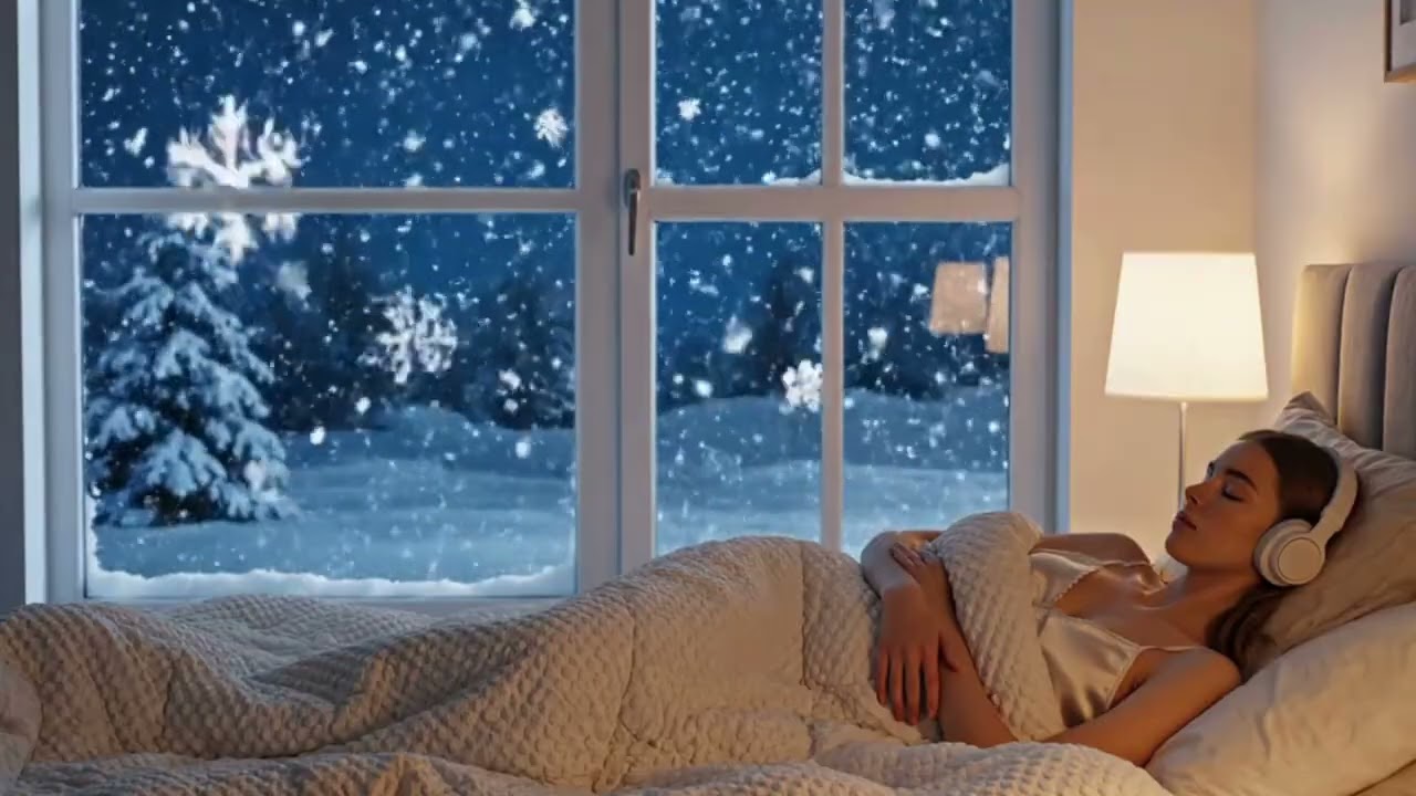 Sleep Aid Relaxation: Why Are You Stressed? Let This Snowy Visual Melt Your Anxiety Away.