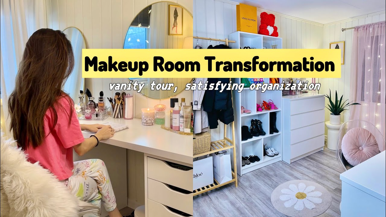 My Dream Makeup Room Transformation | Complete Vanity Makeover | Satisfying Organization