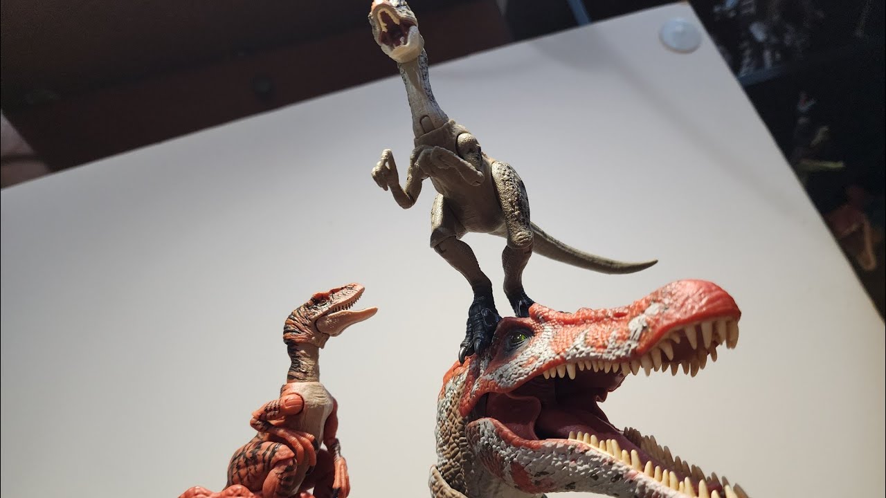 Hammond Collection Velociraptor, Troodon, Spinosaurus Stop Motion Tests!