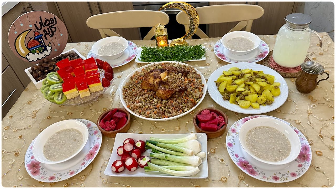 فطور ١٨ رمضان 🌙اطيب دجاج محشي ومشوي بحشوة رهيبة ومخلمة للسحور واطيب ترايفل بالكيك
