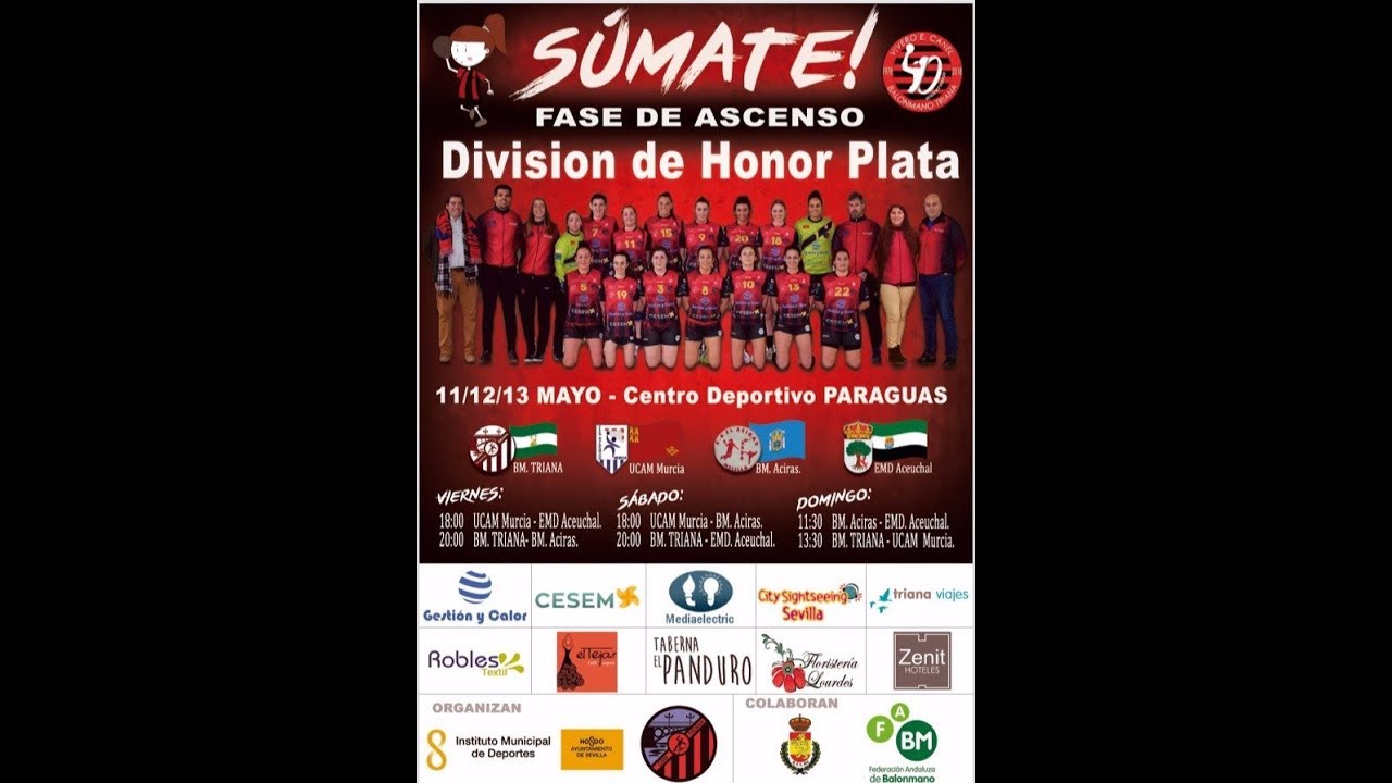 Balonmano Triana vs UCAM Murcia. Fase de Ascenso DHPlata Femenina