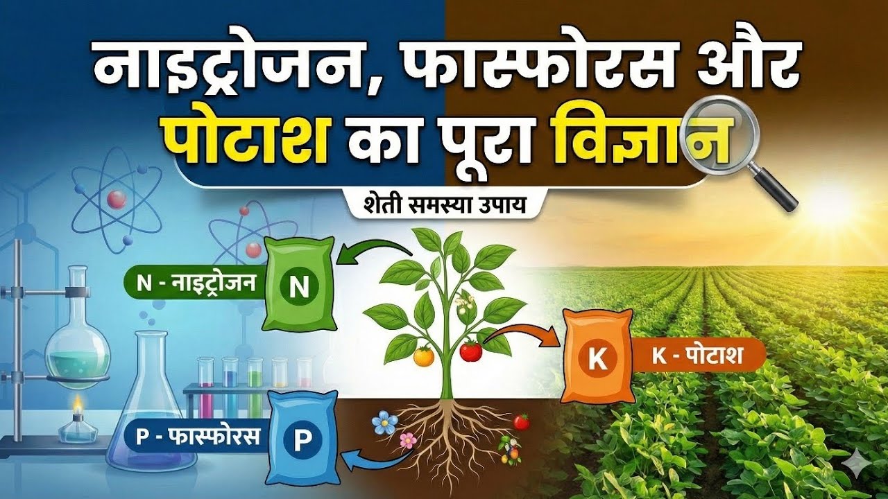 नाइट्रोजन, फास्फोरस और पोटाश का पूरा विज्ञान | NPK Fertilizer Uses in Hindi @khetiSamasyaUpay 