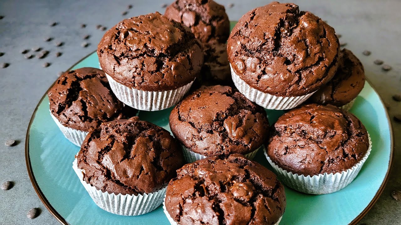Сочные шоколадные маффины 🍫🧁 Лучший рецепт шоколадных маффинов