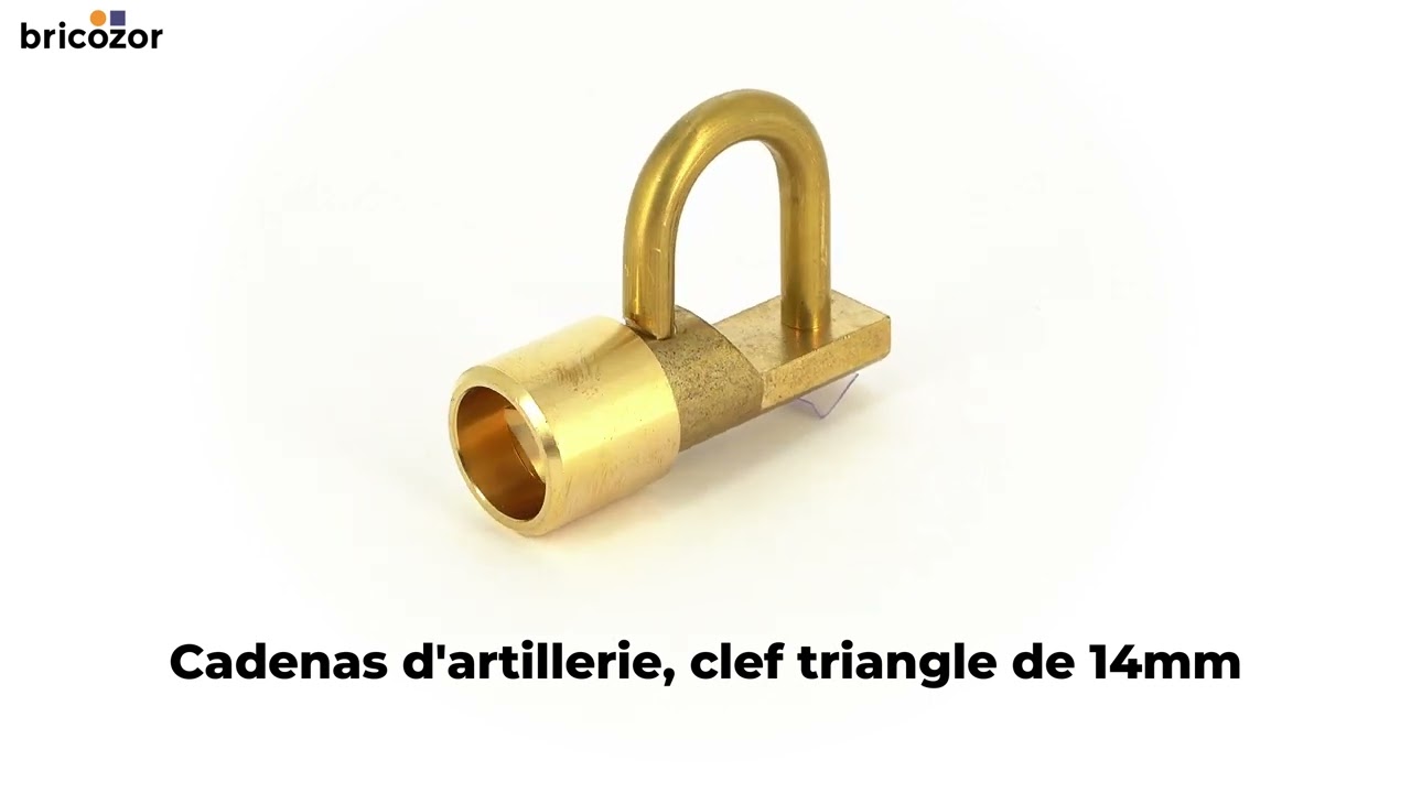 VID&Eacute;O 360&deg; - Cadenas d'artillerie, clef triangle de 14mm COUILLET