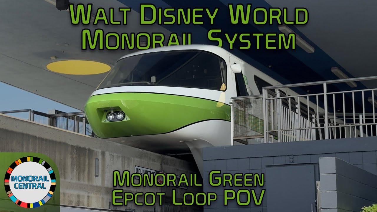 Disney World Epcot Monorail 4K POV (Both Sides) - May 2024 - Monorail Green