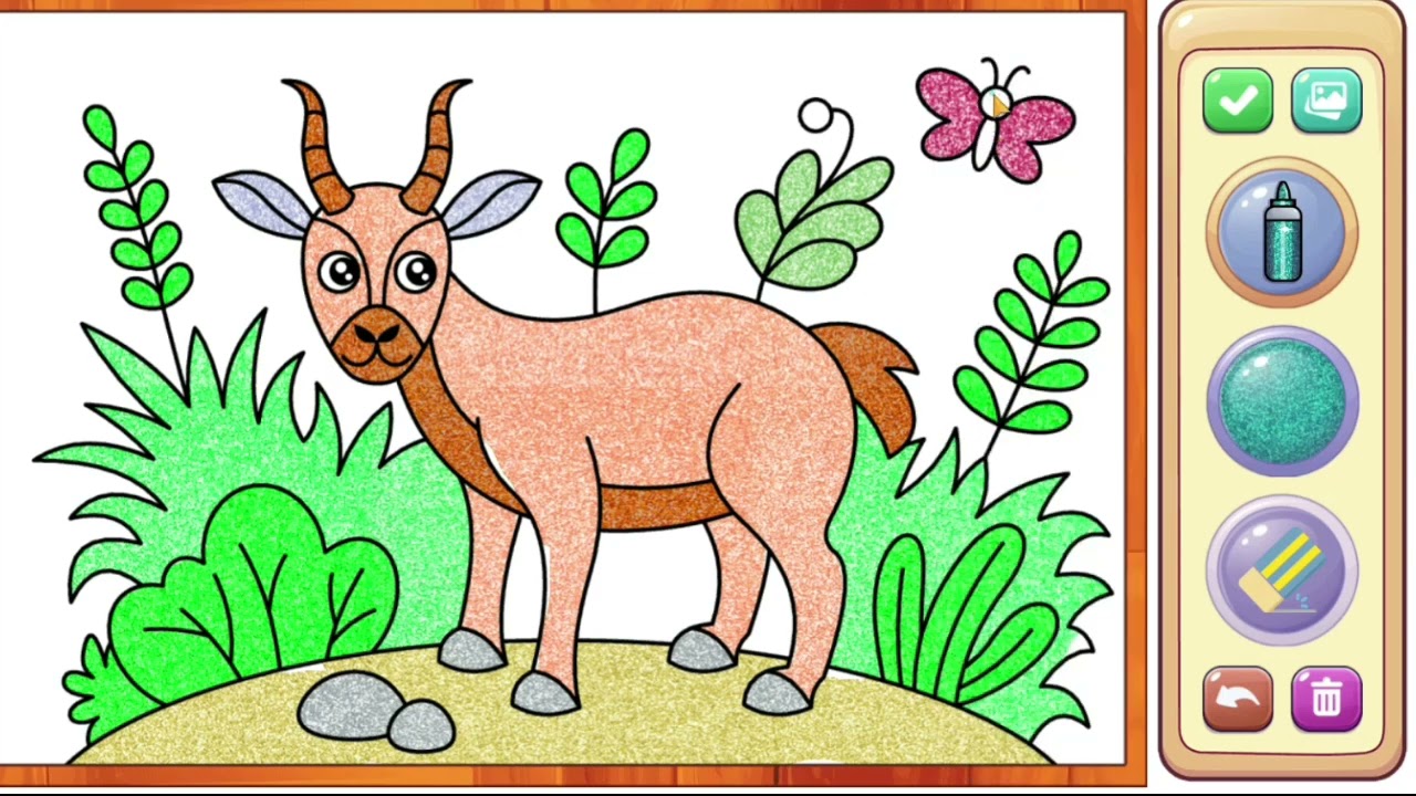 Color In goat Step By Step For Kids | How To Draw Goat Step By Step