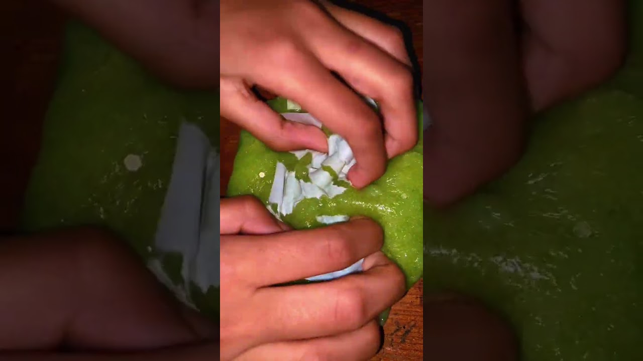 Frozen paper + slime ASMR 