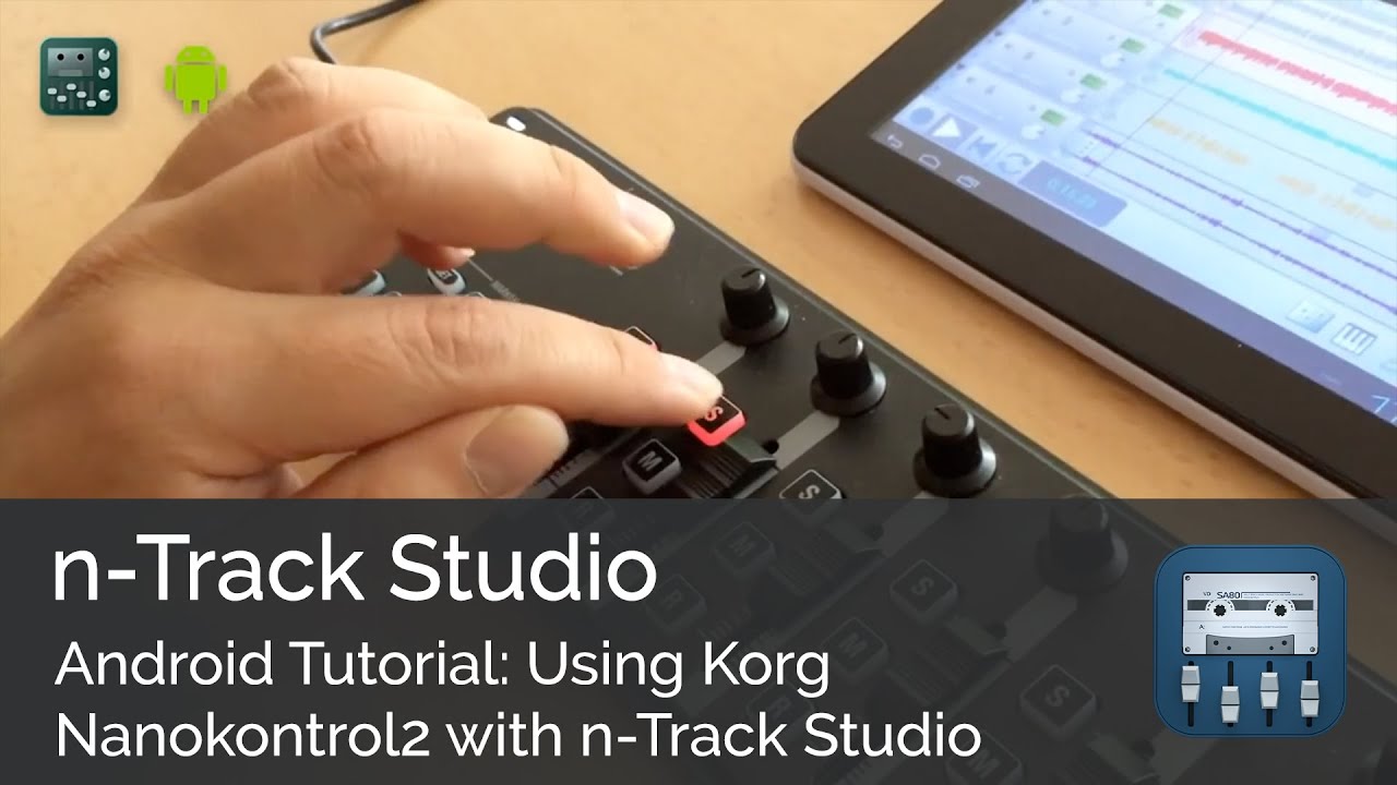n-Track Studio for Android with Korg Nanokontrol2