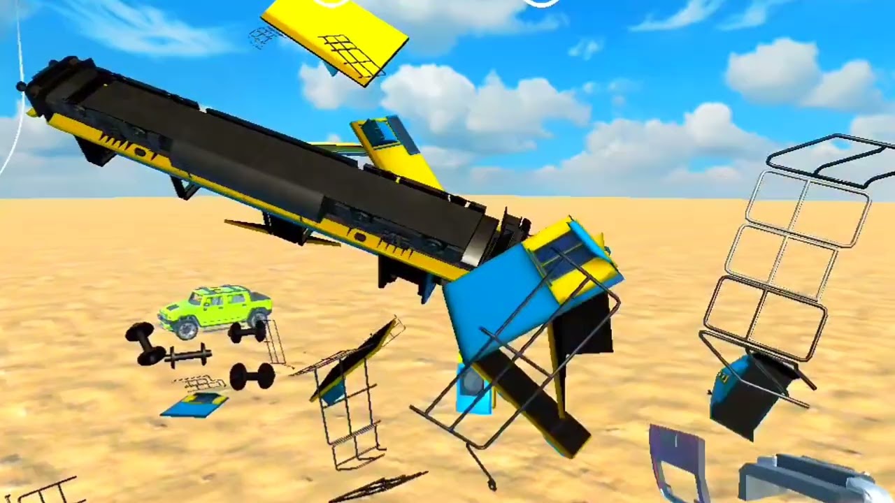 BeamNG Drive Train vs High Speed Crash 🚗💥 Realistic Damage Test || android gameplay || 1