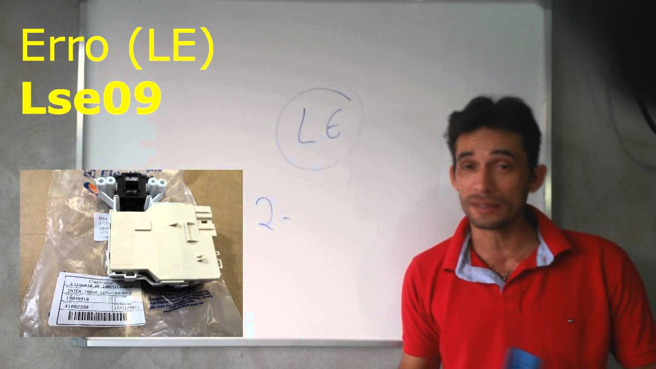 🔴Código de erro (LE) lava e seca electrolux LSE09