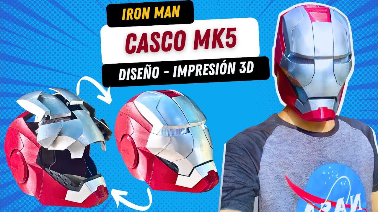 IROMAN MK5 HELMET IMPRESIÓN 3D 10 SERVOS!