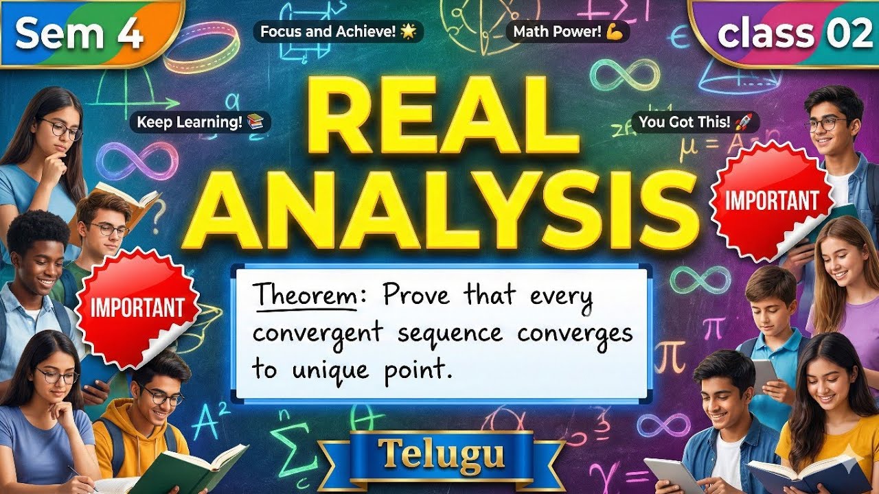 Real analysis Unit 1 important theorem ll Telugu ll #maths #real analysis 
