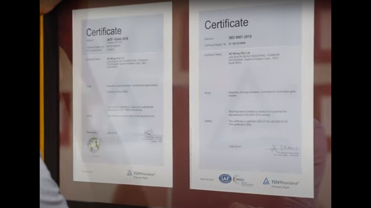 AE Wiring&rsquo;s IATF certification