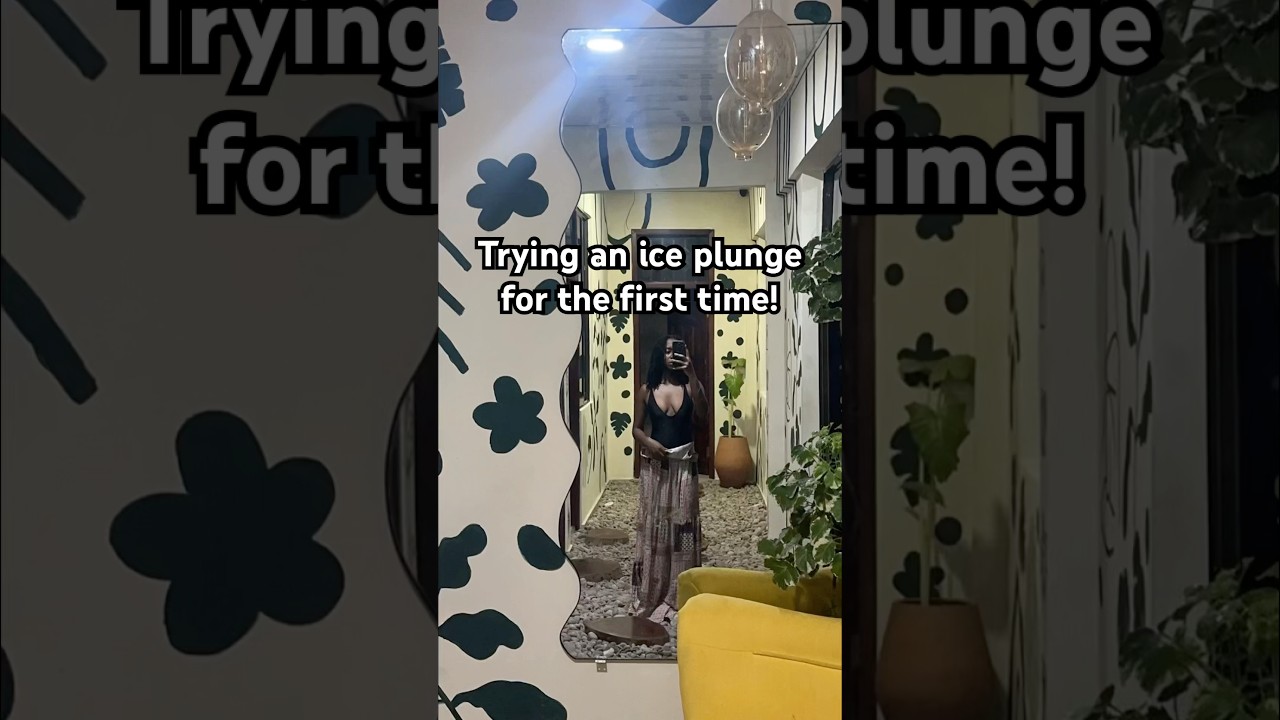 Took an ice plunge after zen yoga 🧘🏾&zwj;♀️ #zenyoga #iceplunge #wellnessjourney