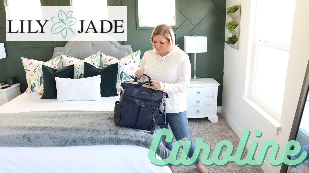 Lily Jade Caroline Diaper Bag in Navy Review + On the Body