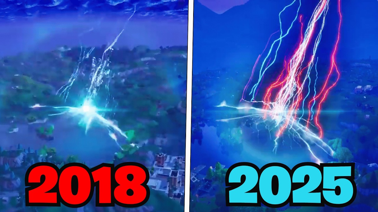 Fortnite The Rocket Launch Comparison (2018 vs 2025)