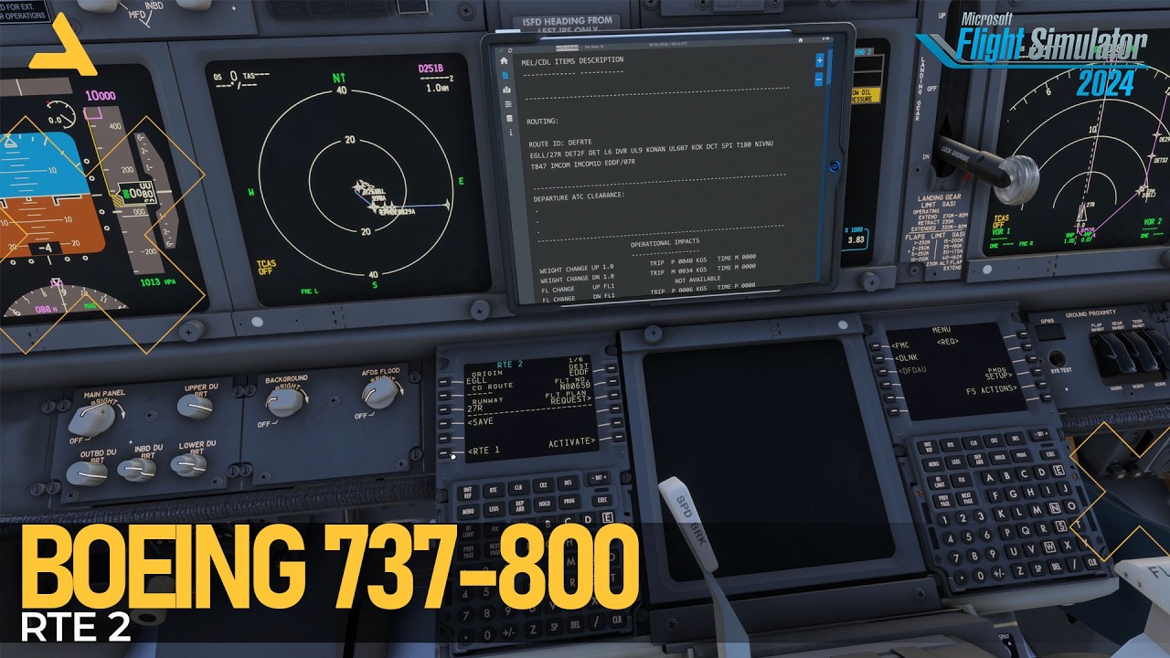 How to Configure RTE 2 for PMDG Boeing 737-800 in MSFS 2024 - Tutorial 14