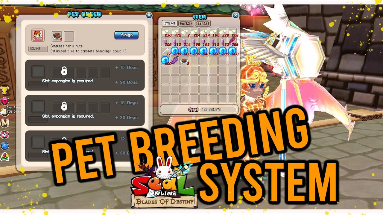 PET BREEDING SYSTEM SEAL ONLINE BLADE OF DESTINY