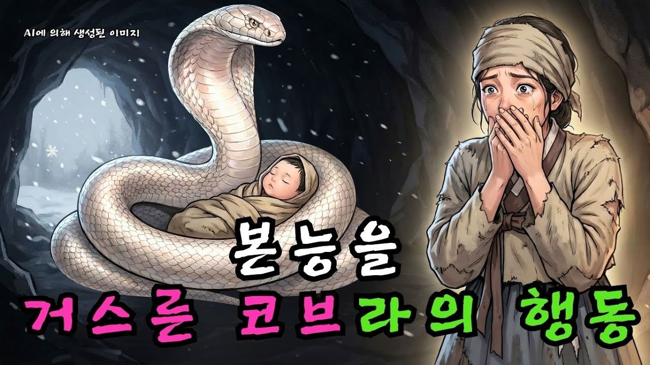 갓난아기를 동굴에 두고 간 엄마, 돌아와 보니 코브라가 아기를 품어 따뜻하게 해주고 있었다 | 야담 | 민담  |  조선시대
