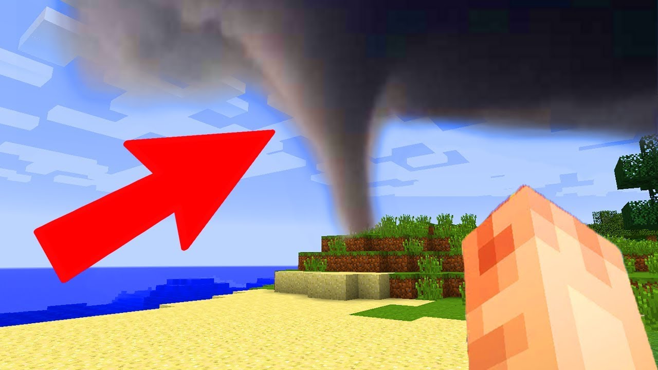 REALISTIC TORNADO TRICK IN MINECRAFT POCKET EDITION!