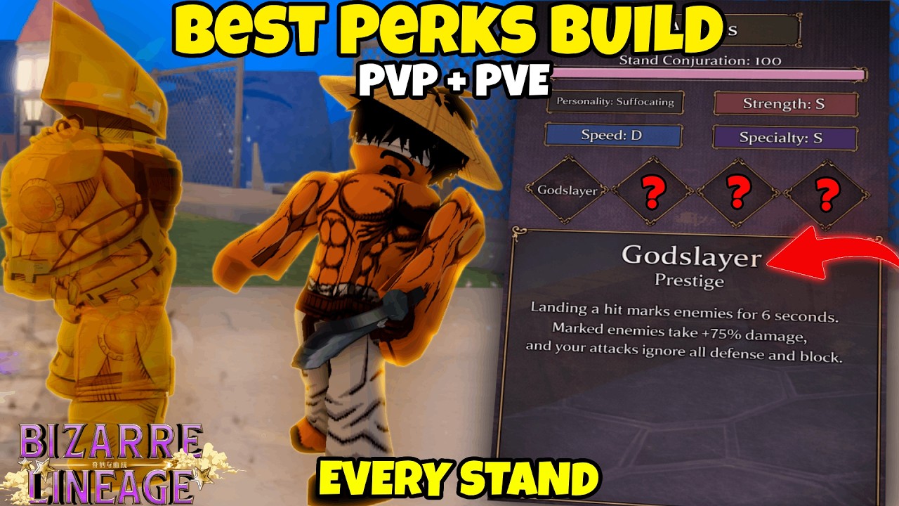 [Bizarre Lineage] BEST Perk Builds For Every Stand (PvP + PvE Guide)