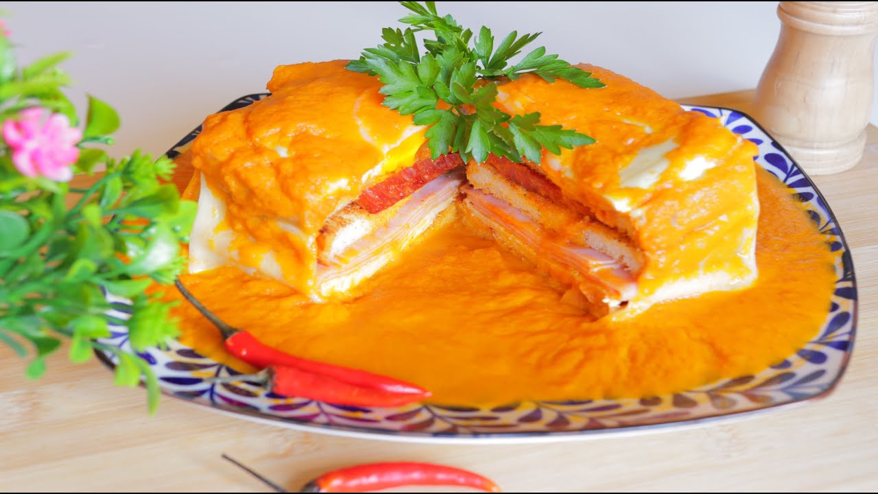 СУПЕР вкусная португальская ФРАНСЕЗИНЬЯ! Простой и очень вкусный традиционный рецепт франсезиньи.