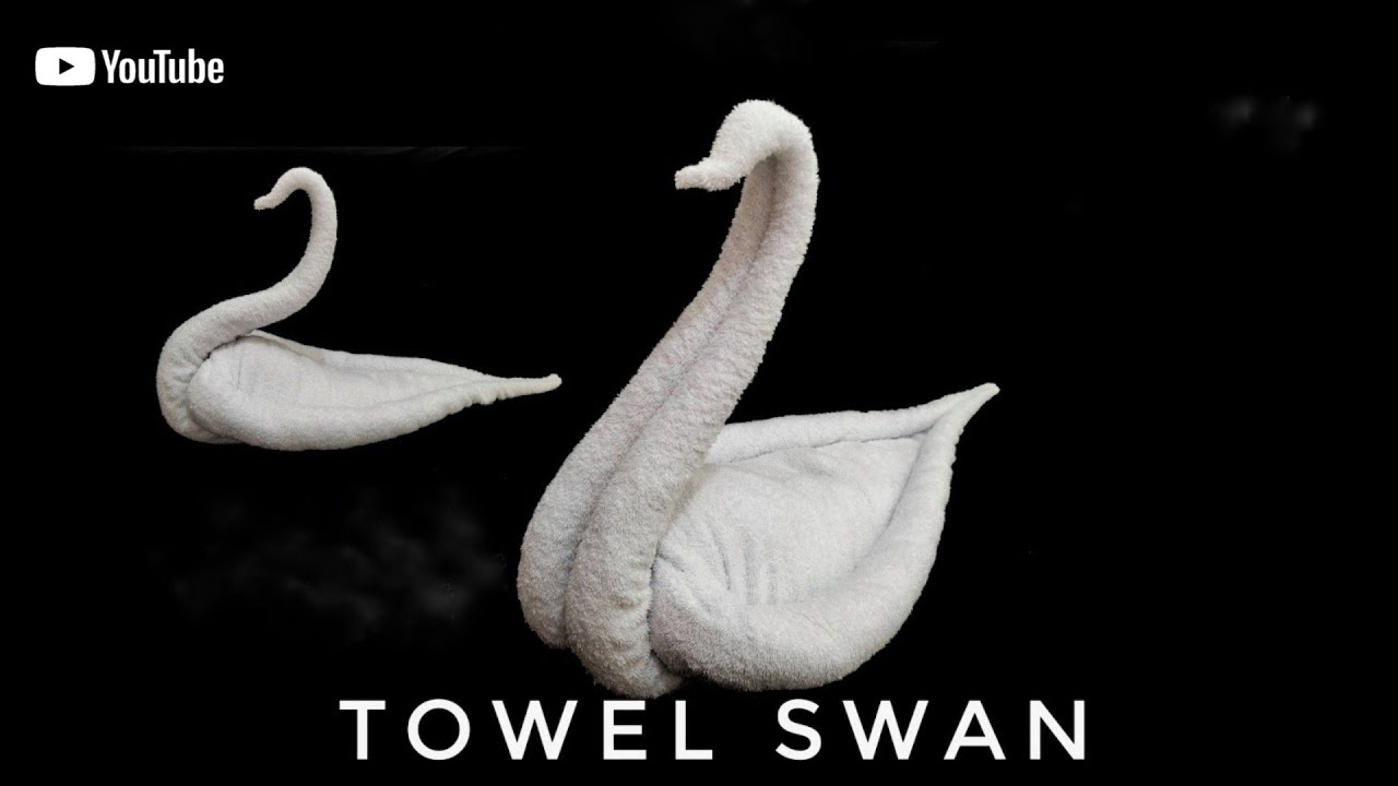 How to make towel swan - Towel art | towel animal folding