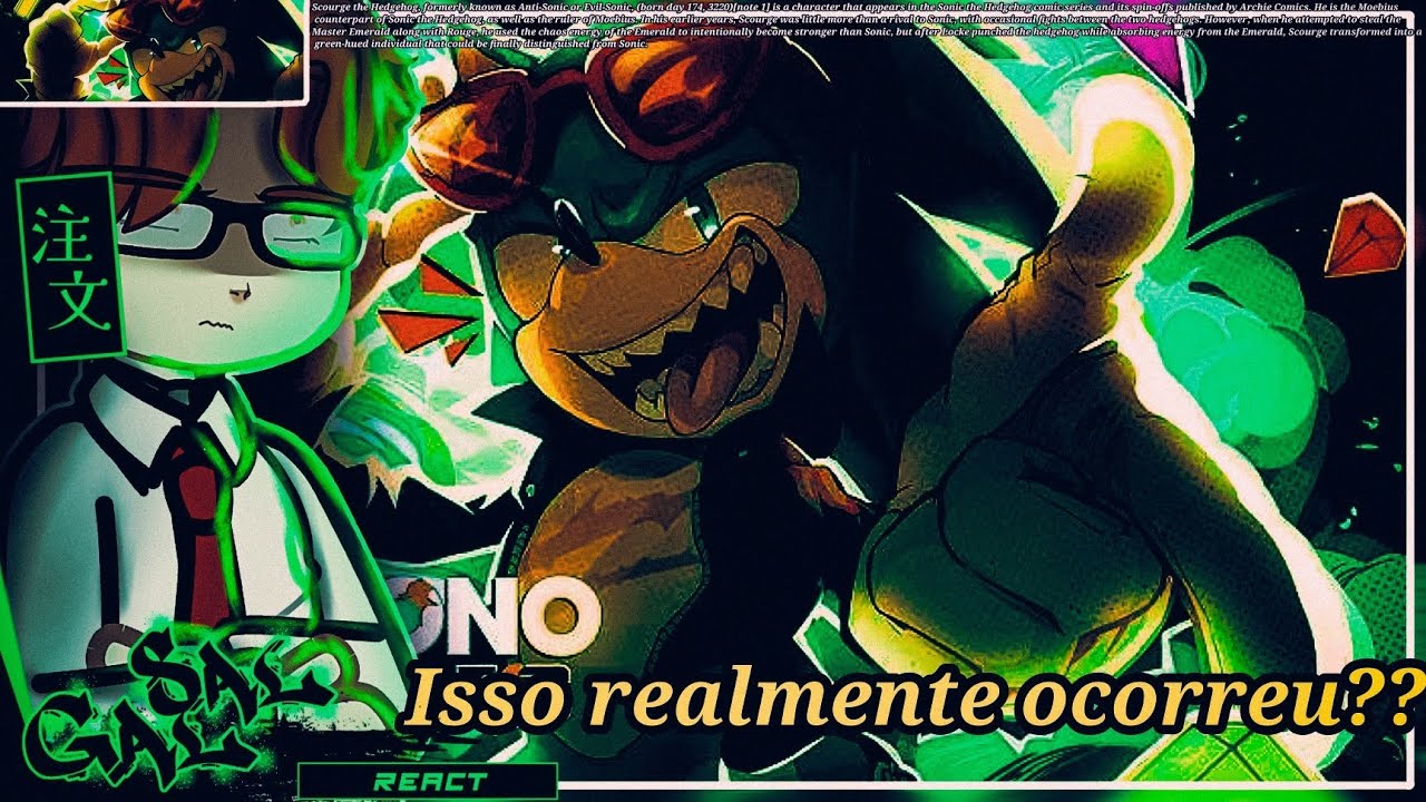 🇧🇷 The Player Hides His Past React ( FLAGELO | Scourge | Sonic | @Chrono0 )