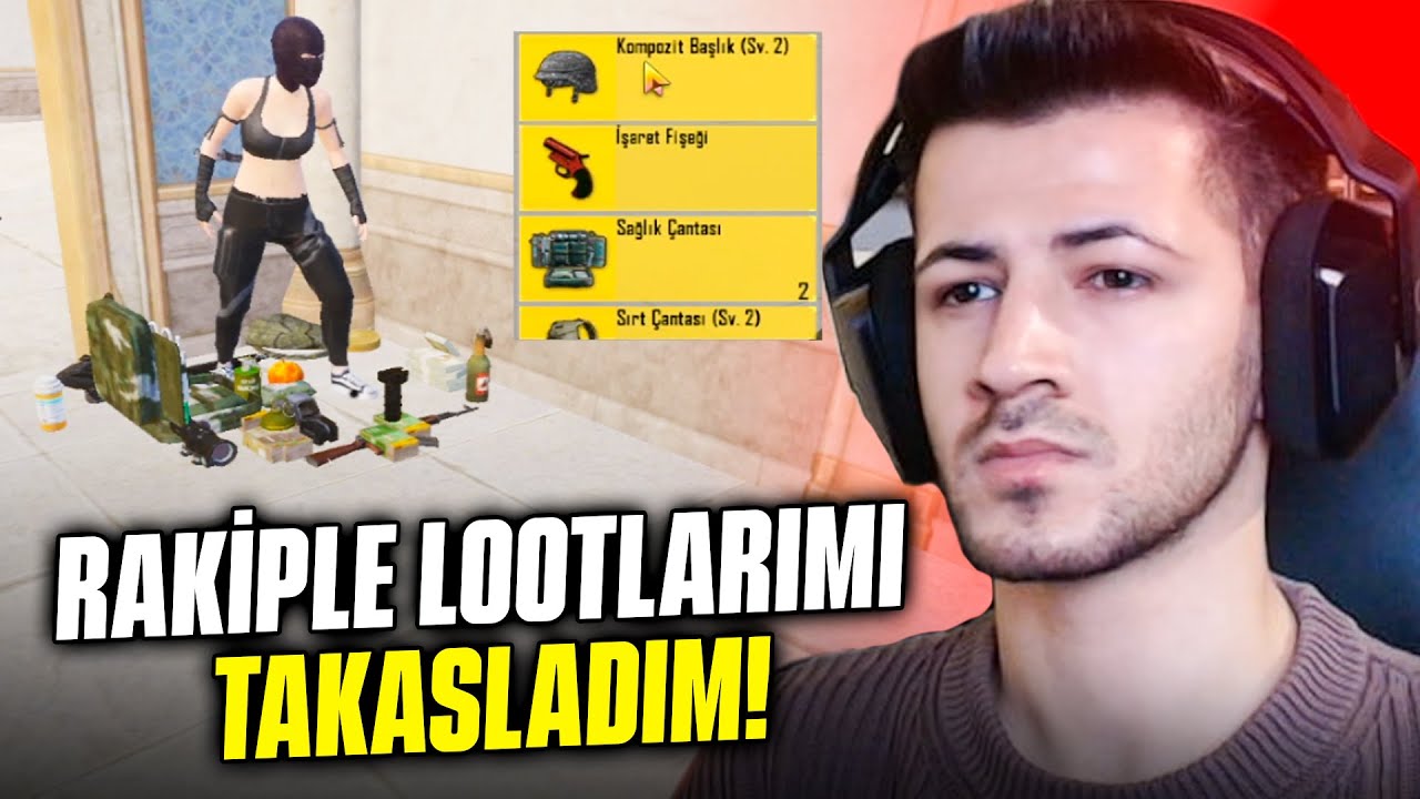 RAKİP İLE TAKASLADIĞIM LOOTLARLA WİN ALMAK! Pubg mobile