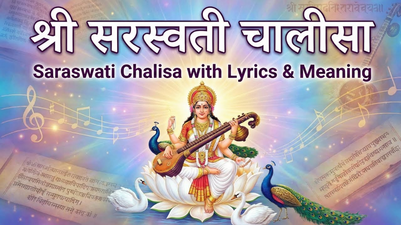 Shri Saraswati Chalisa with Lyrics & Meaning | श्री सरस्वती चालीसा - बुद्धि और ज्ञान के लिए