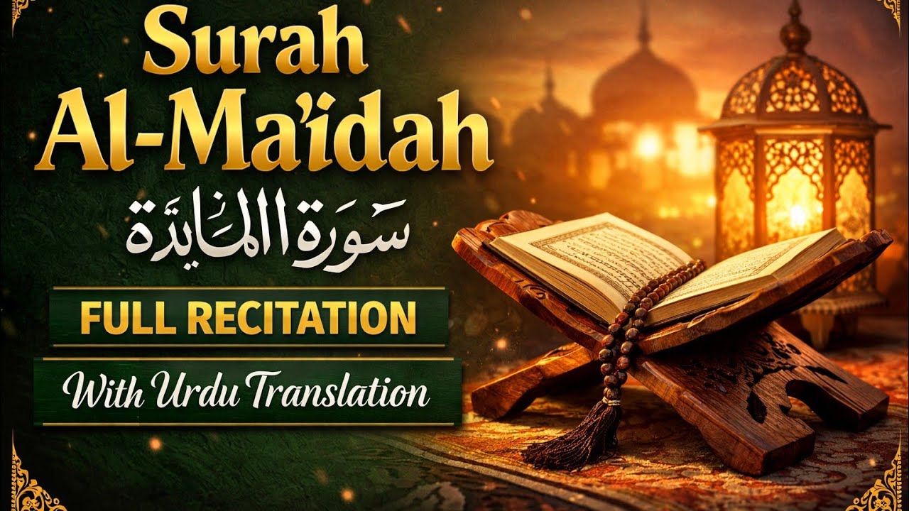 Surah Al Ma’idah Full Recitation | Beautiful Quran Tilawat with Urdu Translation